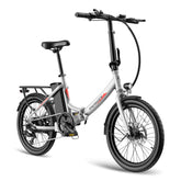 FAFREES F20 Light 16.75AH Electric Bike - 250W Motor 36V16.75Ah Battery 130KM PAS Mode Range Mechanical Brakes - White